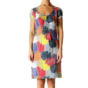 Boden Sz 4L Multicolor Floral 100% Cotton Delias Sheath Dress